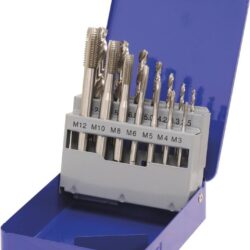 Jogo de Machos e Brocas DRAKKAR M3 a M12 14 Peças