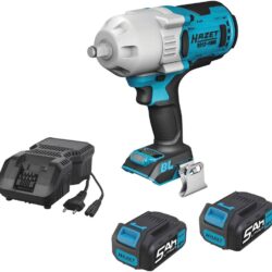Chave de Impacto 1/2" HAZET 18V 1400Nm 2 Baterias 5Ah