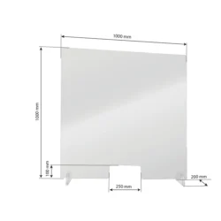 Barreira de Proteção em Plexiglass 1000x1000mm