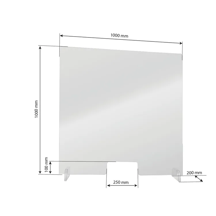 Barreira de Proteção em Plexiglass 1000x1000mm