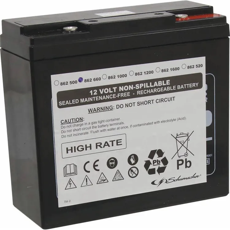 Bateria de Substituição SCHMUCHER 12V 20Ah 700A para Booster Bateria de Substituição SCHMUCHER 12V 20Ah 700A para Booster