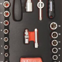 Módulo de Ferramentas DRAKKAR 85 Peças 1/4″ 395x178x32mm