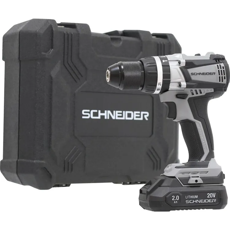 Berbequim Aparafusador de Percussão SCHNEIDER 20V 60Nm Brushless