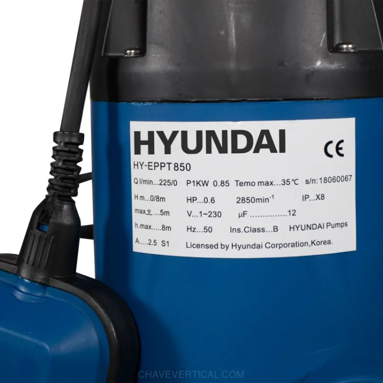 BOMBA SUMERSÍVEL 850W HYUNDAI