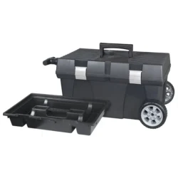 Caixa de Arrumação PVC DRAKKAR com Rodas e Pega Telescópica 620x380x330mm