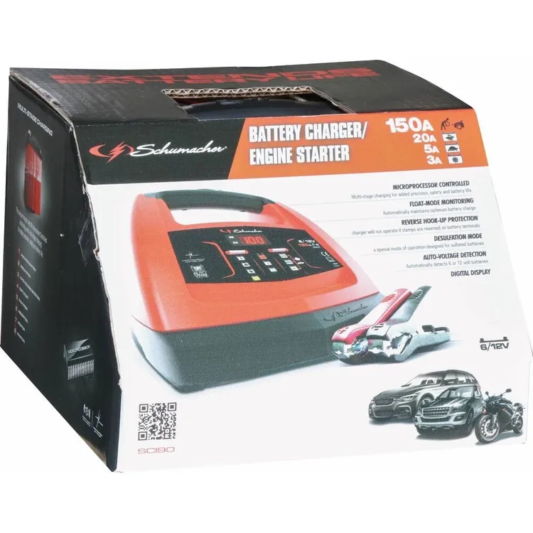 Carregador e Arrancador de Baterias Automático SCHMUCHER SCI 90 6/12V 1.8kW