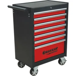 Carrinho de Oficina DRAKKAR 7 Gavetas 191 Ferramentas Módulos Carbono 100 kg