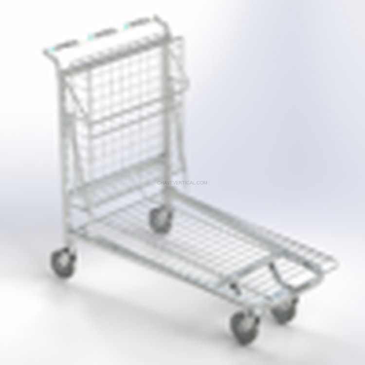 Carro Bricocash 300 KG com Cesto Articulado