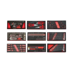 Carro de Ferramentas 7 Gavetas 173 Peças KROFTOOLS Vermelho