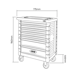 Carro de Ferramentas com Kit de Calado JBM 7 Gavetas 250 Peças Azul