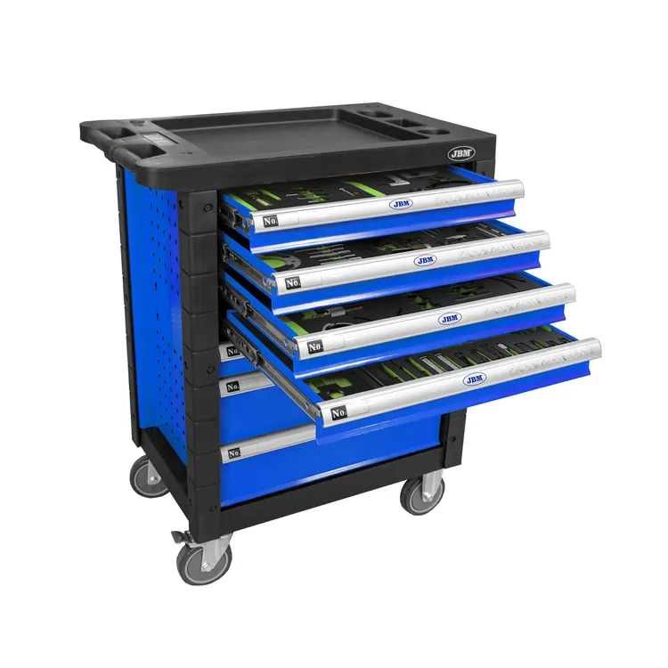 Carro de Ferramentas com Kit de Calado JBM 7 Gavetas 250 Peças Azul