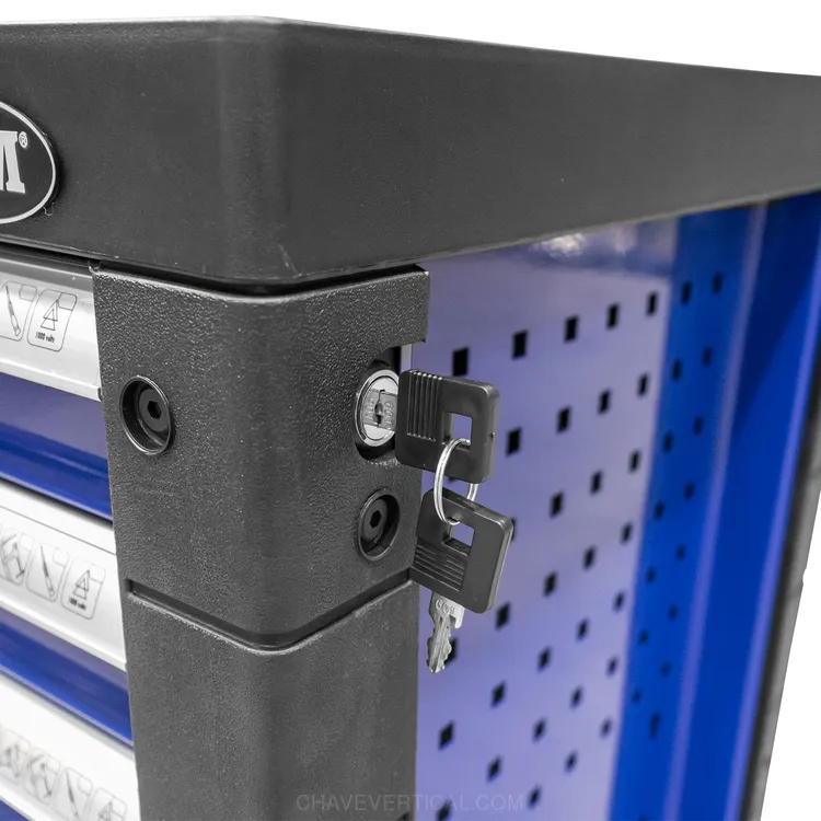 Carro de Ferramentas com Kit de Calado JBM 7 Gavetas 250 Peças Azul