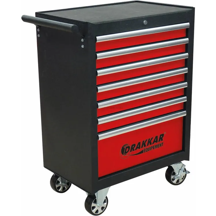 Carro de Ferramentas DRAKKAR 7 Gavetas com 172 Peças 680x460x1005mm
