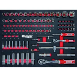 Carro de Ferramentas DRAKKAR 7 Gavetas com 176 Peças 680x460x1005mm