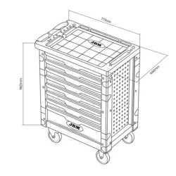 Carro de Ferramentas JBM 8 Gavetas 280kg