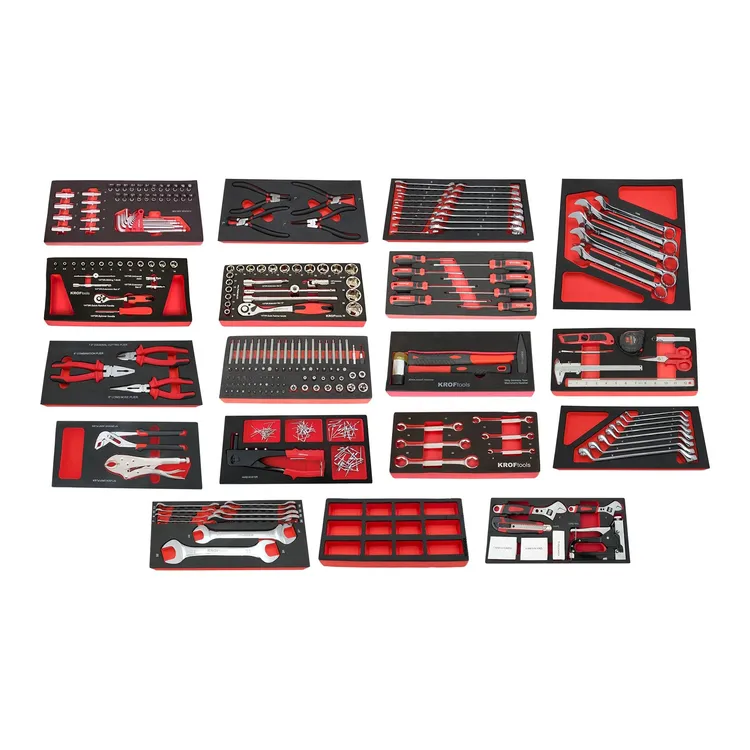 Carro de Ferramentas KROFTOOLS 7 Gavetas 352 Peças Preto