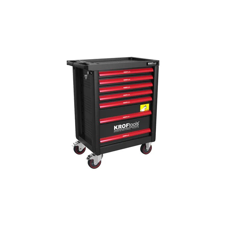Carro de Ferramentas KROFTOOLS 7 Gavetas 352 Peças Preto