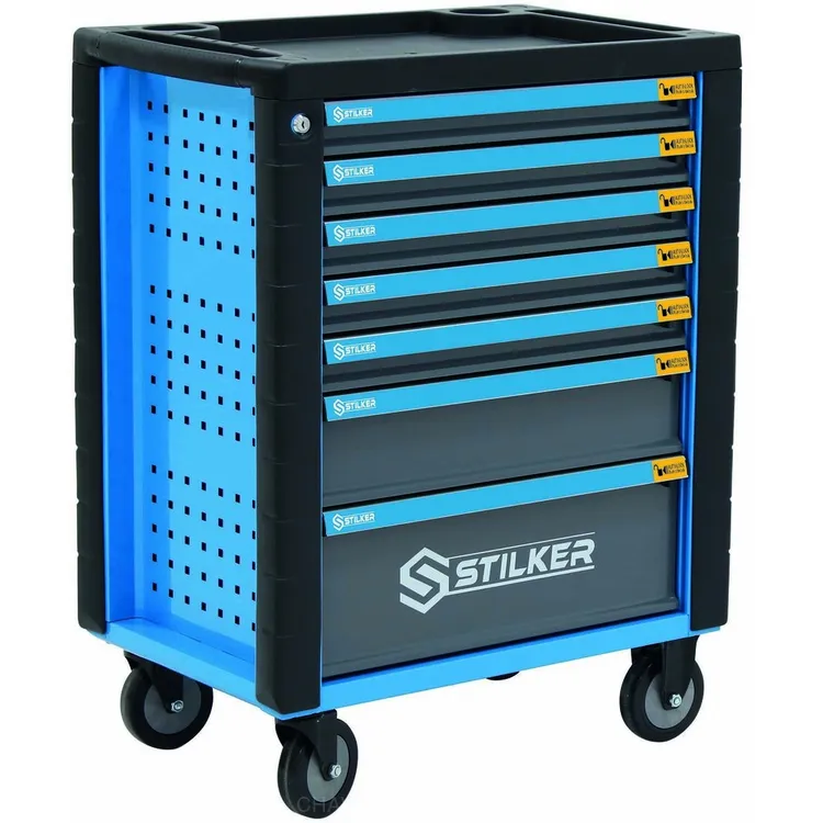Carro de Ferramentas STILKER 7 Gavetas com 164 Ferramentas 710x465x930mm Carro de Ferramentas STILKER 7 Gavetas com 164 Ferramentas 710x465x930mm