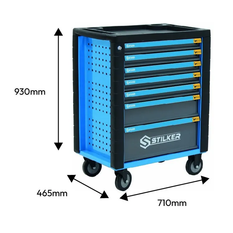 Carro de Ferramentas STILKER 7 Gavetas com 164 Ferramentas 710x465x930mm