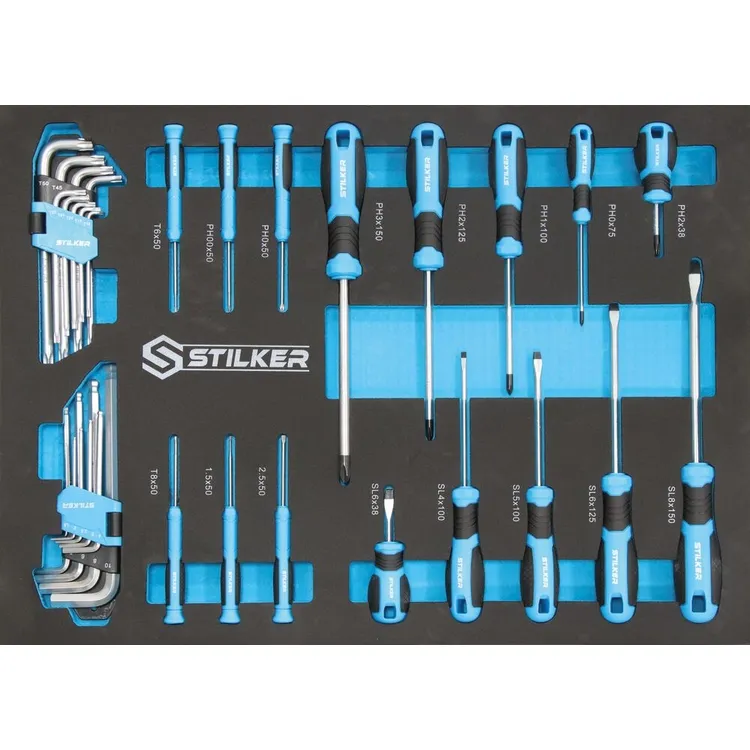 Carro de Ferramentas STILKER 7 Gavetas com 164 Ferramentas 710x465x930mm