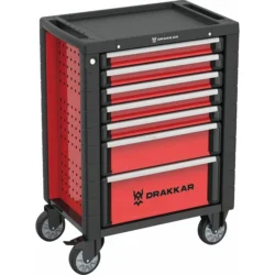 Carro de Oficina DRAKKAR 7 Gavetas com 176 Ferramentas 725x465x930mm