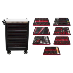 Carro de Ferramentas Proline KROFTOOLS 9 Gavetas 318 Peças