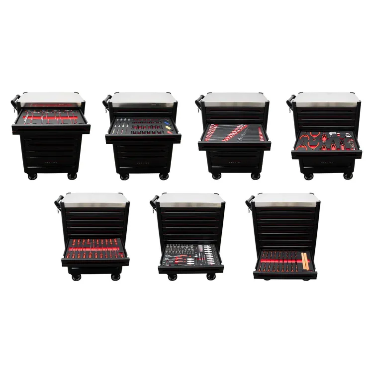 Carro de Ferramentas Proline KROFTOOLS 9 Gavetas 318 Peças