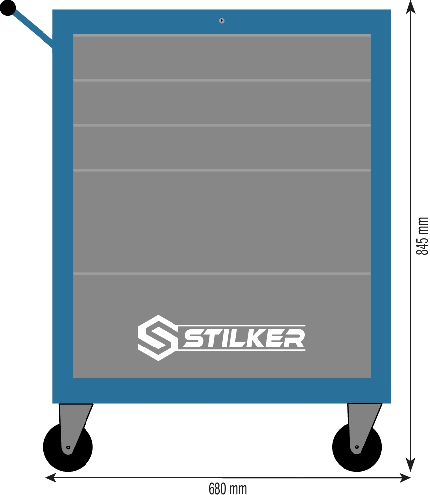Carro de Ferramentas STILKER 5 Gavetas com 153 Ferramentas