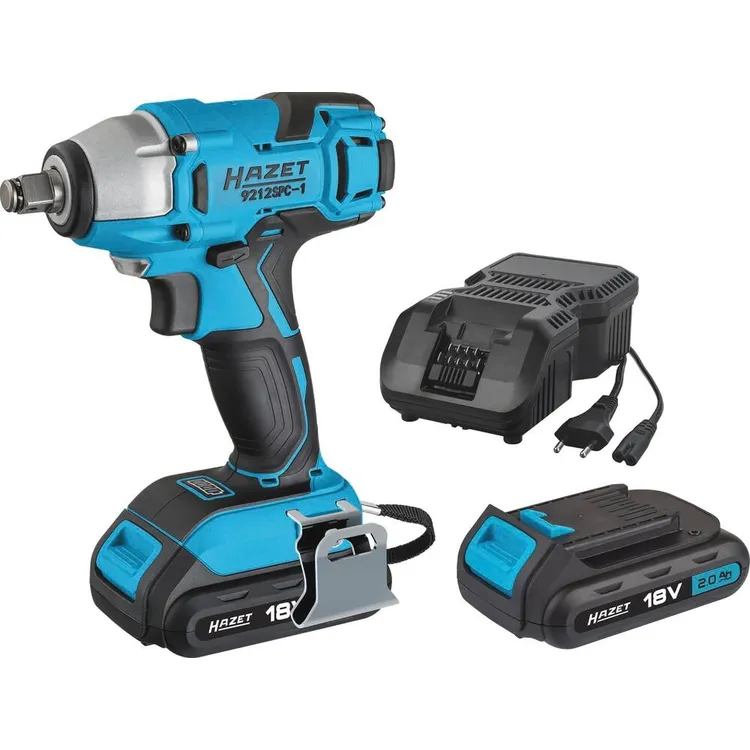 Chave de Impacto HAZET 1/2 pol. 18 V 260 NM com 2 Baterias 2 AH