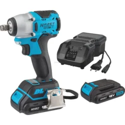 Chave de Impacto HAZET 1/2 pol. 18 V 270 NM com 2 Baterias 2 AH