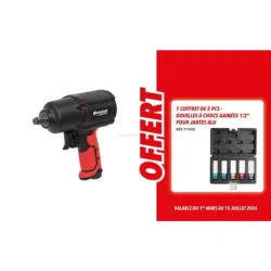 Chave de Impacto Pneumática Composite DRAKKAR 1/2 polegadas 1350Nm