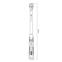 Chave Dinamométrica 1/2" JBM 20-200 Nm