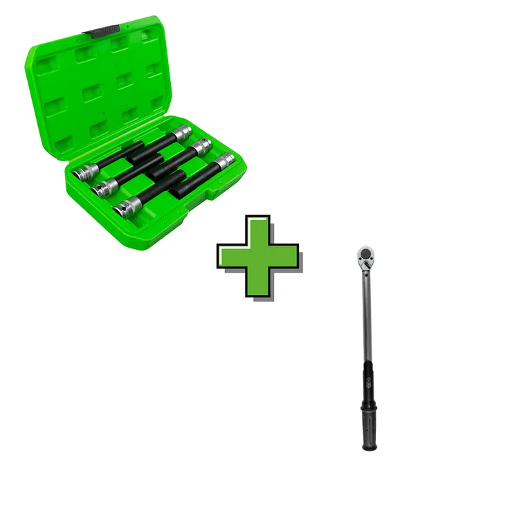 Chave Dinamométrica de 1/2" JBM com Jogo de 6 Vasos Torx Tipo E