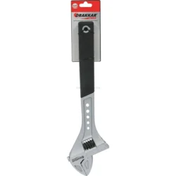 Chave Inglesa DRAKKAR 15 Pol. 375mm com Graduação e Cabo em Borracha em Cartela