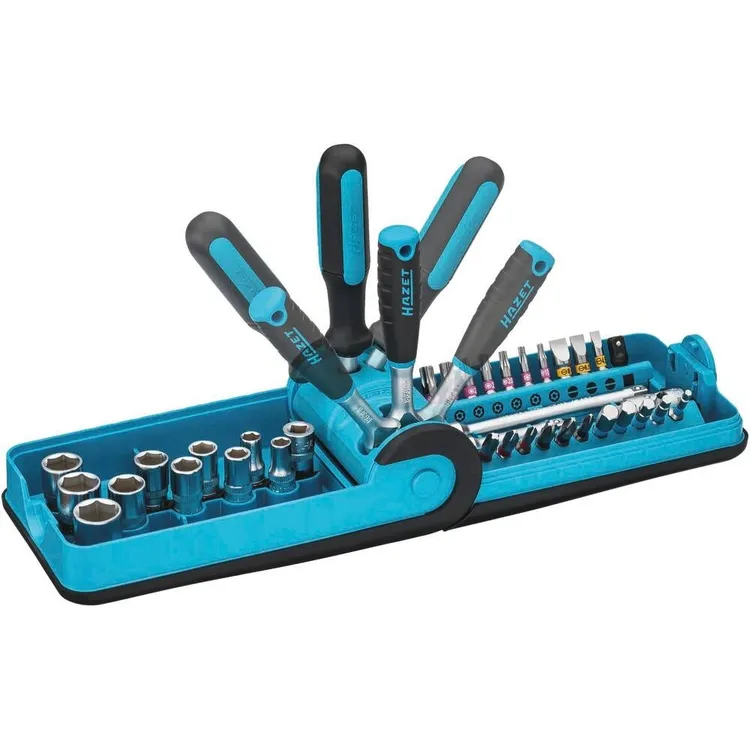 Coffret de Chaves de Caixa 1/4" HAZET 38 Peças 180x98x52mm