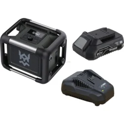 Coluna de Obra Portátil DRAKKAR 80W Bluetooth 5.0 DAB+ 2Ah