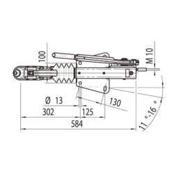 Commande de freinage avec semelle en V 700/1000kg
