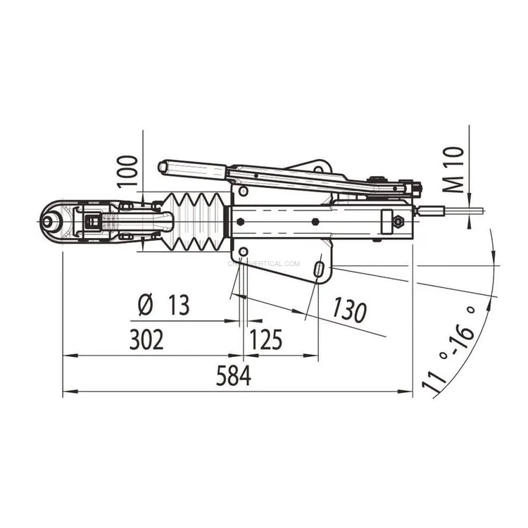 Commande de freinage avec semelle en V 700/1000kg