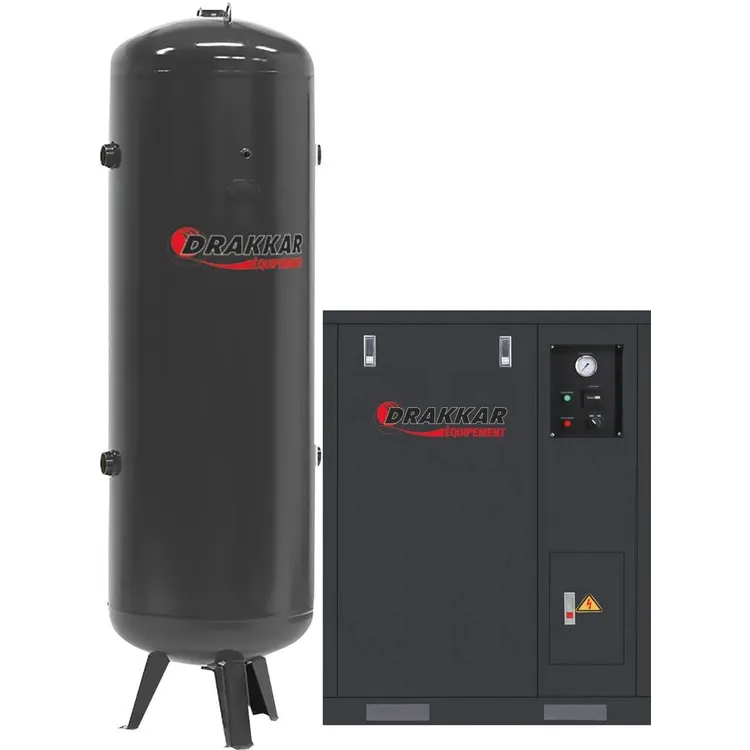 Compressor de Ar Fixo Insonorizado DRAKKAR 500L 10CV 400V Vertical