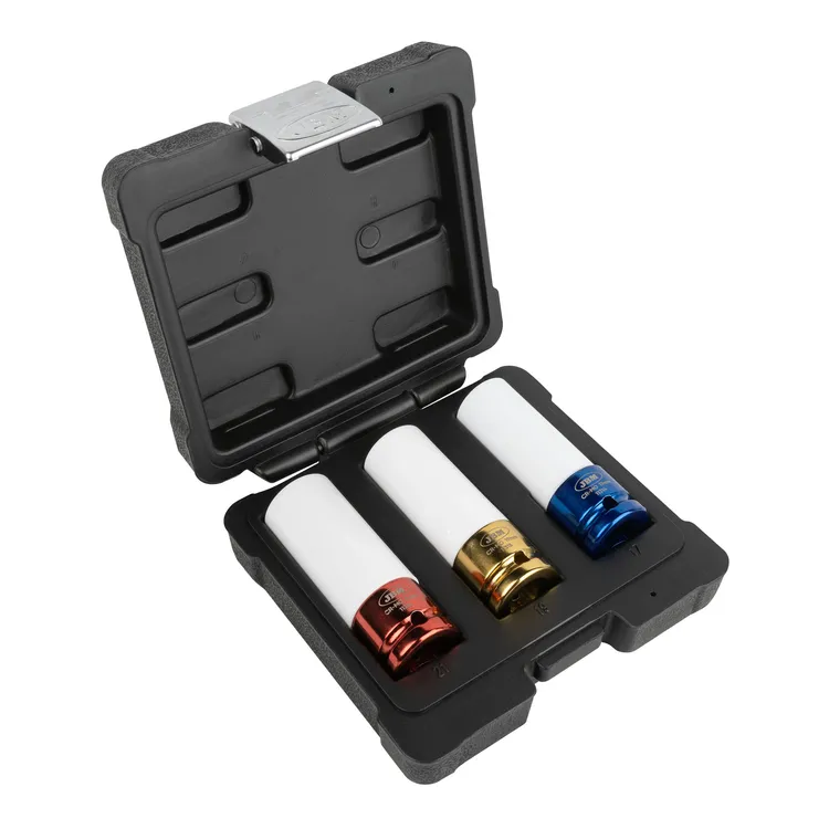 Conjunto de 3 Chaves de Caixa de Impacto JBM 1/2 Polegadas para Rodas