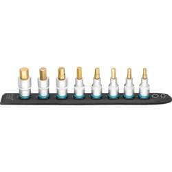 Conjunto de Chaves de Caixa Hexagonais 1/2" com Suporte Magnético HAZET 8 Peças
