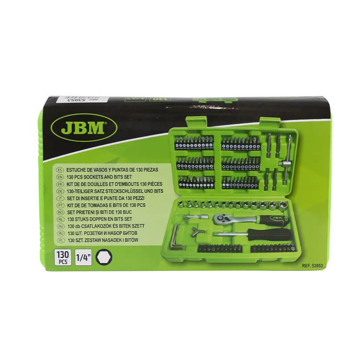 Conjunto de Ferramentas 130 Peças 1/4" JBM Cincado CrV