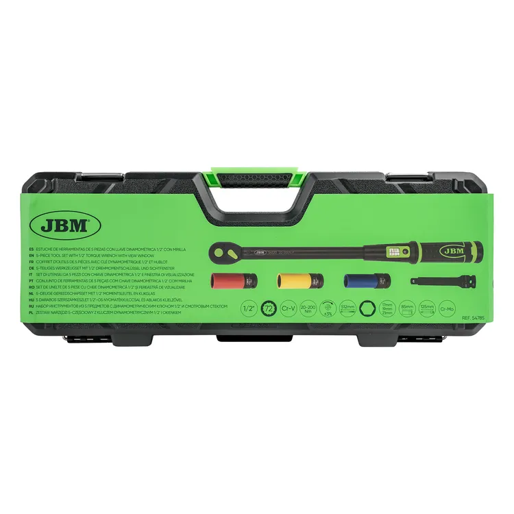 Conjunto de Ferramentas Dinamométricas 5 Peças JBM 1/2" 20-200Nm