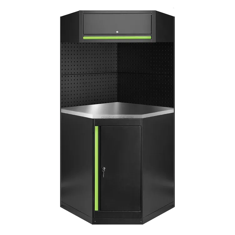Conjunto de Mobiliário Modular JBM 11 Peças Inox e Aço 800x800x1950mm
