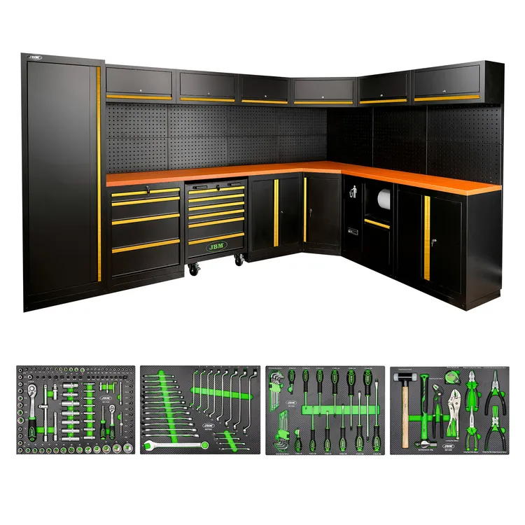 Conjunto de Móveis Modulares de Oficina JBM 43 Peças 3440x2160x1950mm