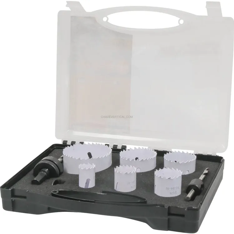 Conjunto de Serras Cranianas HSS Bi-Metal 22 a 68mm 11 Peças