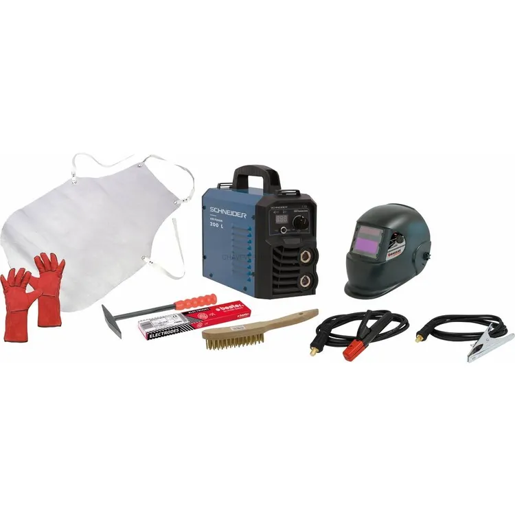Conjunto de Soldadura SCHNEIDER Fusion 200L MMA ARC 200A com Acessórios