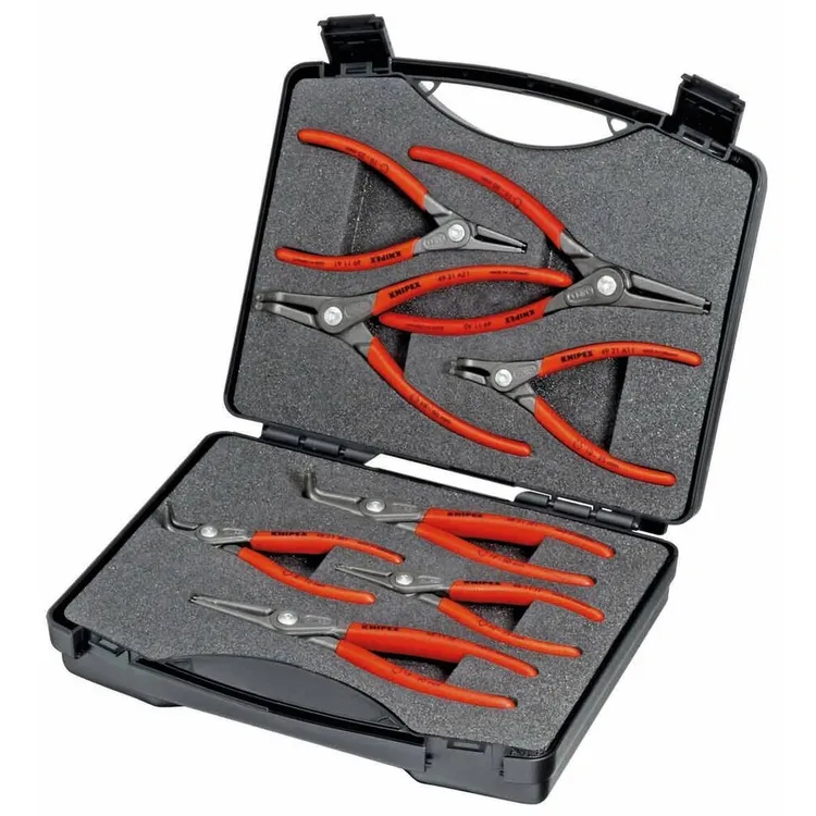 Conjunto KNIPEX de 8 Alicates para Freios/Circlips em Mala