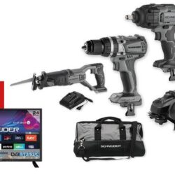 Pack SCHNEIDER 20V Berbequim 60Nm Chave Impacto 650Nm Rebarbadora Serra Sabre