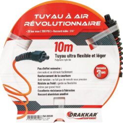 Extensão de Mangueira de Ar Comprimido Ultra Flexível DRAKKAR 1/4" 8x14mm 10m